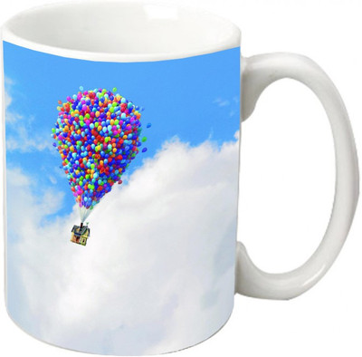 

Maison N Mode Fly Ballon Coffee Ceramic Mug(330 ml), Multicolor