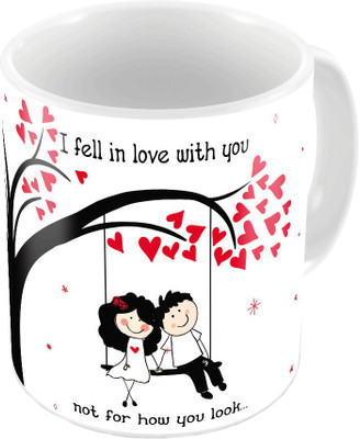 

Home India Fancy Design Printed Cute Coffee 647 Ceramic Mug(300 ml), White