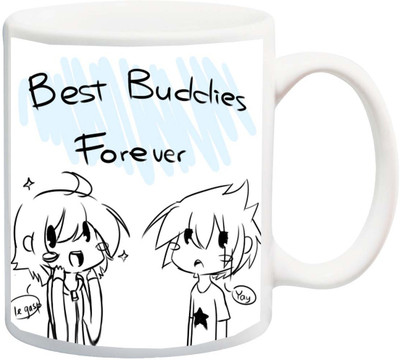 

ME&YOU Valentine's/Friendship Day Gift for Bestie/Special Friend;Best Buddies Forever Printed Ceramic Mug(325 ml), Multicolor