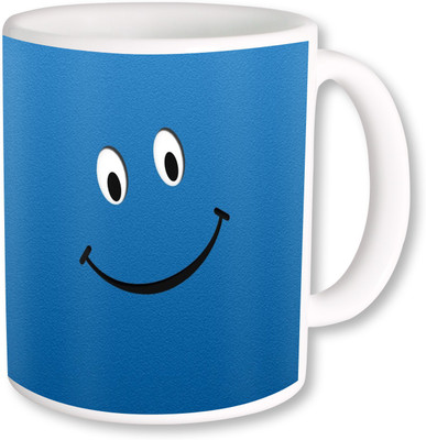 

PhotogiftsIndia blue smily Ceramic Mug(325 ml), Multicolor
