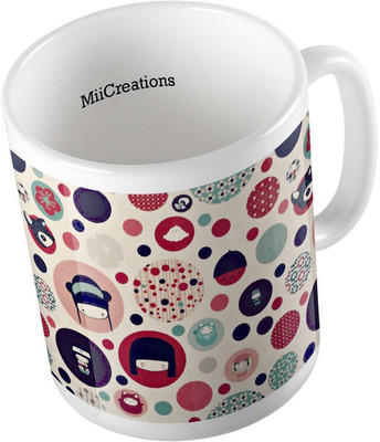 

MiiCreations Printed Winter Pattern Ceramic Mug(325 ml), Multicolor