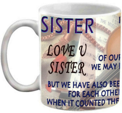 

EFW Love You Sister 325ml (EFWMU0100008) Ceramic Mug(325 ml), White