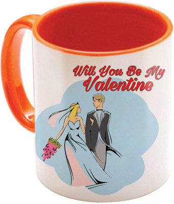

SKY TRENDS Valentine Gift for Girlfriend Love Printed I Love U Forever Perfect for Her Him Wife Fiance Anniversary And Birthday STGD213 Ceramic Mug(325 ml), Orange