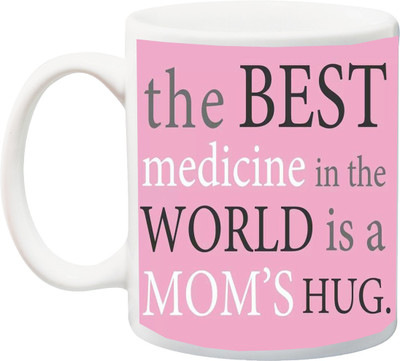 

ME&YOU Gift for Mummy/mother/mum;The best medicine in the world is a mother's Hug.HD printed Ceramic Mug(325 ml), Multicolor