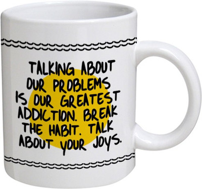 

My Bestow Talking About - MyBestow White Plain Coffee Ceramic Ceramic Mug(320 ml), Multicolor
