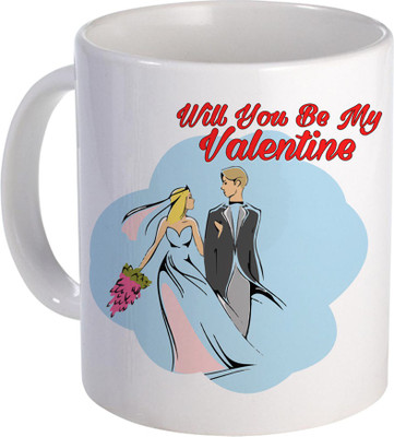 

SKY TRENDS Can't Help Falling in Love mug Best Gift for Valentine's Day, Her, Girlfriend,boy friend,husband, Wife,Birthday, Anniversary,Christmas or Any Holidays Design 042 Ceramic Mug(320 ml), Blue;white