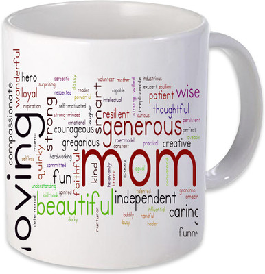 

Heyworlds loving mom Ceramic Mug(325 ml), Multicolor