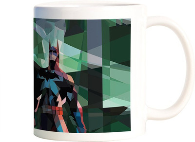 

Rangeele Inkers Batman polygon Art Ceramic Mug(300 ml), Multicolor