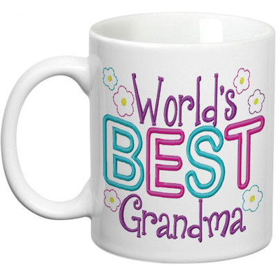 

Prithish World's Best Grandma Ceramic Mug(330 ml), Multicolor