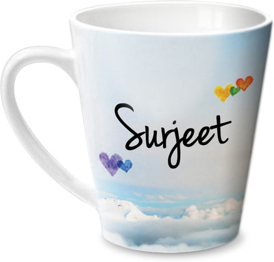 

Hot Muggs Simply Love You Surjeet Conical Ceramic Mug(350 ml)