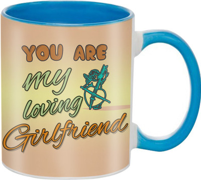 

SKY TRENDS Beautiful Special and Best Happy Valentine Gifts for Boyfriend Girlfriend Fiance Wife Husband Friends Birthday Anniversary103 Ceramic Mug(325 ml), Blue
