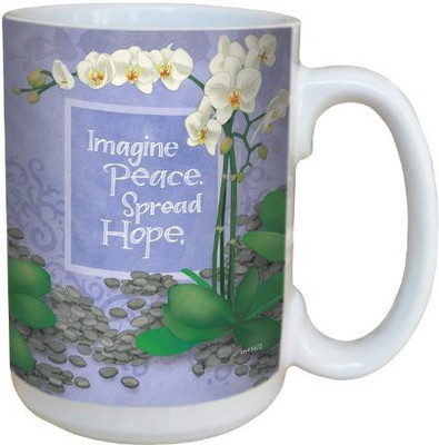 

Tree-Free Greetings Greetings lm43472 Inspiring Peace Orchids by Robin Pickens Ceramic with Full-Sized Handle, 15-Ounce Ceramic Mug(60 ml), Multicolor