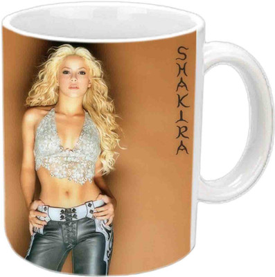 

Raj Laxmi SHAKIRA White Ceramic Mug(350 ml)