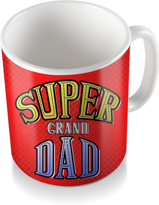 

SKY TRENDS Super Grand Dad Gifts For Birthday Coffee Ceramic Mug(320 ml), White