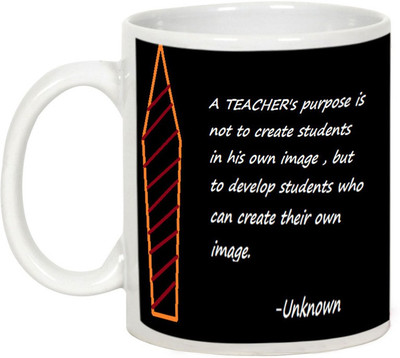 

AllUPrints A True Teacher Develops Students Ceramic Mug(325 ml), White