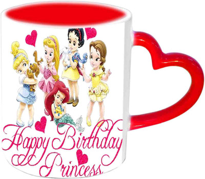 

Jiya Creation1 Happy Birthday Princess Multicolor Ceramic Ceramic Mug(350 ml)