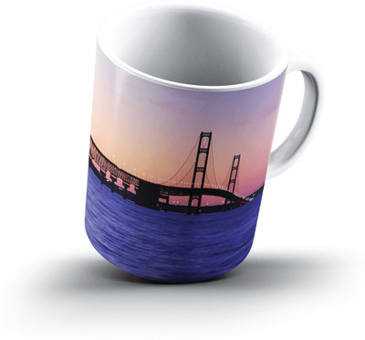 

Ucard Mackinac Bridge Michigan2457 Bone China, Ceramic, Porcelain Mug(325 ml), Multicolor