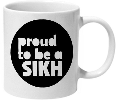 

Mooch Wale Proud To Be Sikh Ceramic Mug(325 ml), Multicolor