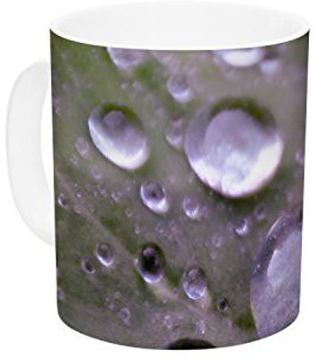 

Kess InHouse InHouse Iris Lehnhardt Water Droplets Purple Lilac Ceramic Coffee, 11 oz, Multicolor Ceramic Mug(60 ml)