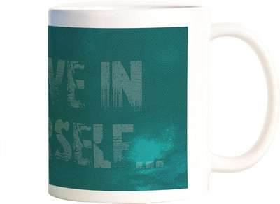 

Rangeele Inkers Believe Quotes Ceramic Mug(300 ml), Multicolor