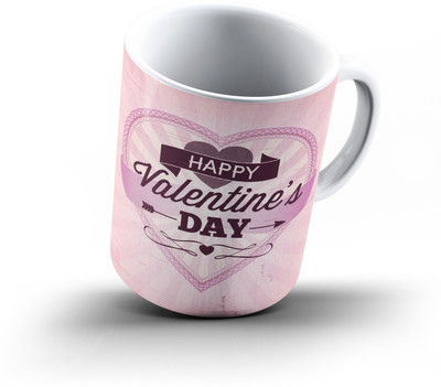 

Ucard Valentines Day Love525 Bone China, Ceramic, Porcelain Mug(325 ml), Multicolor