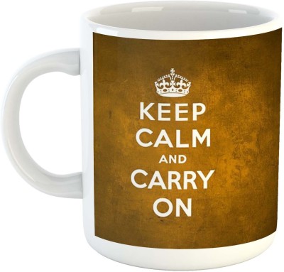 

Deeher Gifts Keep calm and carry on -design 1 Ceramic Mug(330 ml), Multicolor