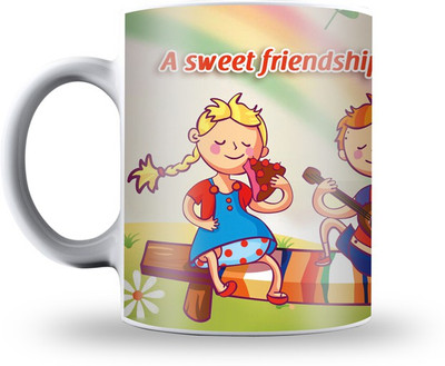 

Presto Happy Friendship Day Gift for Friend Ceramic Mug(330 ml), White