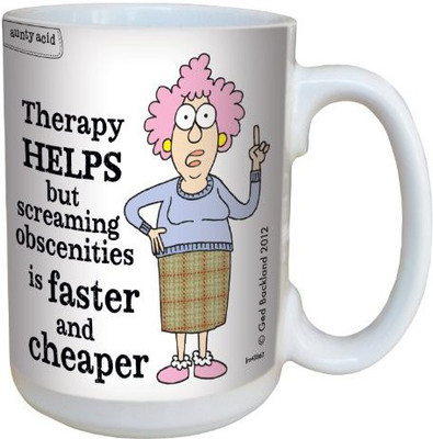 

Tree-Free Greetings Greetings lm43862 Hilarious Aunty Acid Obscenities by The Backland Studio Ceramic, 15-Ounce Ceramic Mug(60 ml), Multicolor