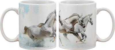 

Artifa Horse Art Porcelain, Ceramic Mug(350 ml), Multicolor
