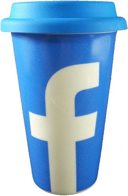 

Gifts And Style Facebook Ceramic Mug(300 ml), Blue