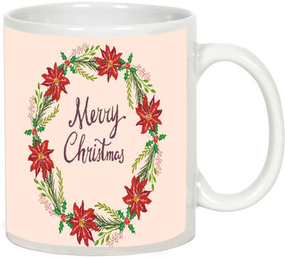 

AllUPrints Merry Christmas To Friends And Family Ceramic Mug(325 ml), White