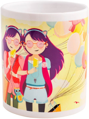 

Chumbak Gemini Girls Coffee Ceramic Mug(300 ml)