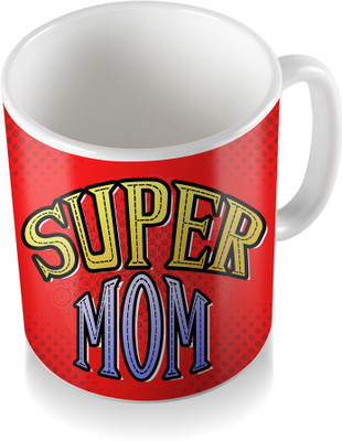

SKY TRENDS Super Mom Gifts For Birthday Coffee Ceramic Mug(320 ml), White