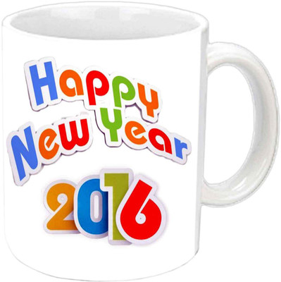 

Raj Laxmi New year cup Ceramic Mug(350 ml), White