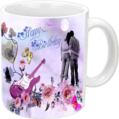 

Raj Laxmi Sweetheart B'day Heart White Ceramic Mug(3.5 ml)