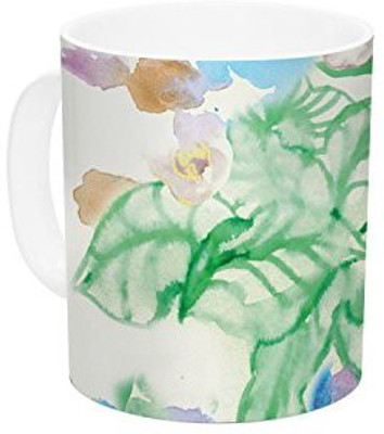 

Kess InHouse InHouse Sonal Nathwani Leaf Bouquet Ceramic Coffee, 11 oz, Multicolor Ceramic Mug(60 ml)