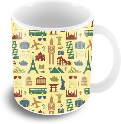 

The Crazy Me Retro Travel Coffee Ceramic Mug(325 ml)