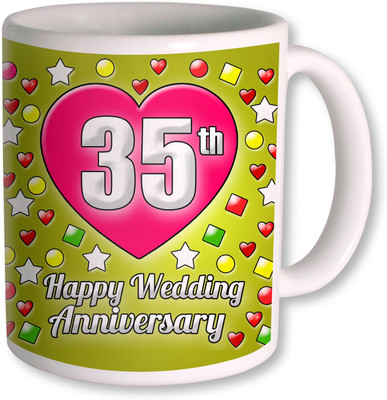 

PhotogiftsIndia Gifts For 35th Wedding Anniversary Coffee Ceramic Mug(350 ml), White