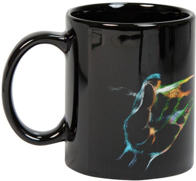 

Prithish Abstract Mariuana Design Black Ceramic Mug(330 ml)