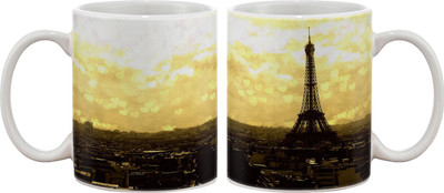 

Artifa Paris Love Porcelain, Ceramic Mug(350 ml), Multicolor