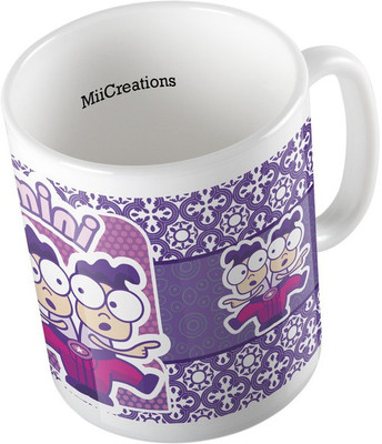 MiiCreations Printed Zodiac Sign Gemini Ceramic Mug(325 ml), Multicolor