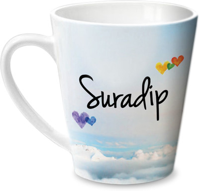 

Hot Muggs Simply Love You Suradip Conical Ceramic Mug(350 ml)