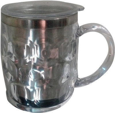 Gift Studio DOTTED DESIGN Carbon Steel Mug(400 ml), Silver