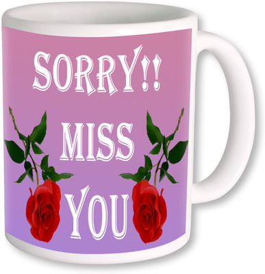 

PhotogiftsIndia Sorry I Miss You Ceramic Mug(325 ml), Multicolor