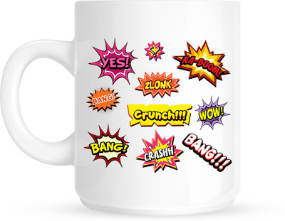 

HuppmeGift Comic White Ceramic Mug(350 ml)