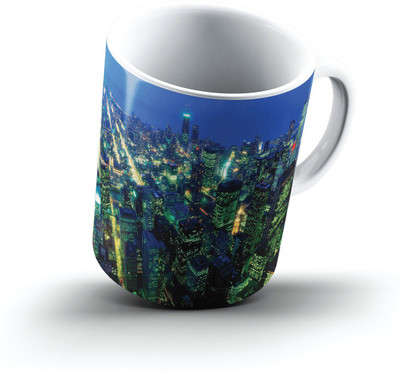 

Ucard After Dark In Chicago Illinois2421 Bone China, Ceramic, Porcelain Mug(325 ml), Multicolor