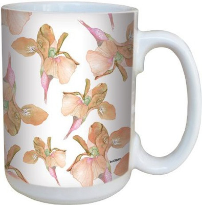 

Tree-Free Greetings Greetings lm43660 Delicate Watercolor Lily Pattern by Shell Rummel Ceramic with Full-Sized Handle, 15-Ounce, Multicolored Ceramic Mug(60 ml), Multicolor