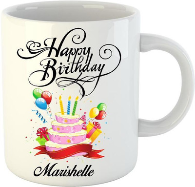 

Huppme Happy Birthday Marishelle White (350 ml) Ceramic Mug(350 ml)
