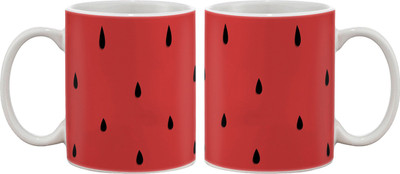 

Artifa Watermelon Design Porcelain, Ceramic Mug(350 ml), Multicolor