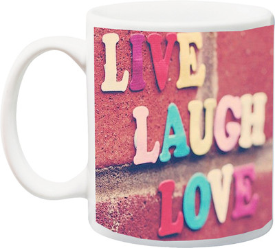 

ME&YOU Gift for Husband/Wife/Girlfriend/Boyfriend/Lover;"Special Beautiful love Laugh Lover Pink 3D printed Ceramic Mug(325 ml), Multicolor
